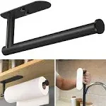 Phancir Paper Towel Holders Wall Mount Kitchen Paper Holder Under Cabinet Black, Size: 13.38 x 3.56 x 1.77