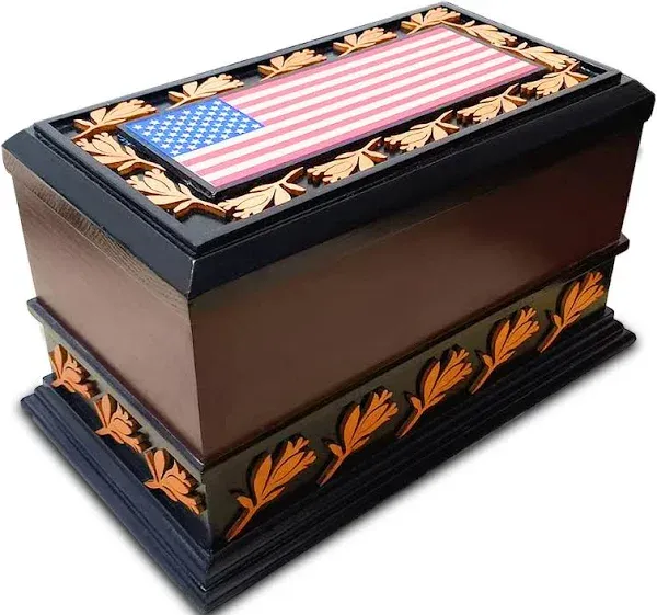 Urns for Ashes - Patriotic Cremation Urn with American Flag - Enduring Ashes ...