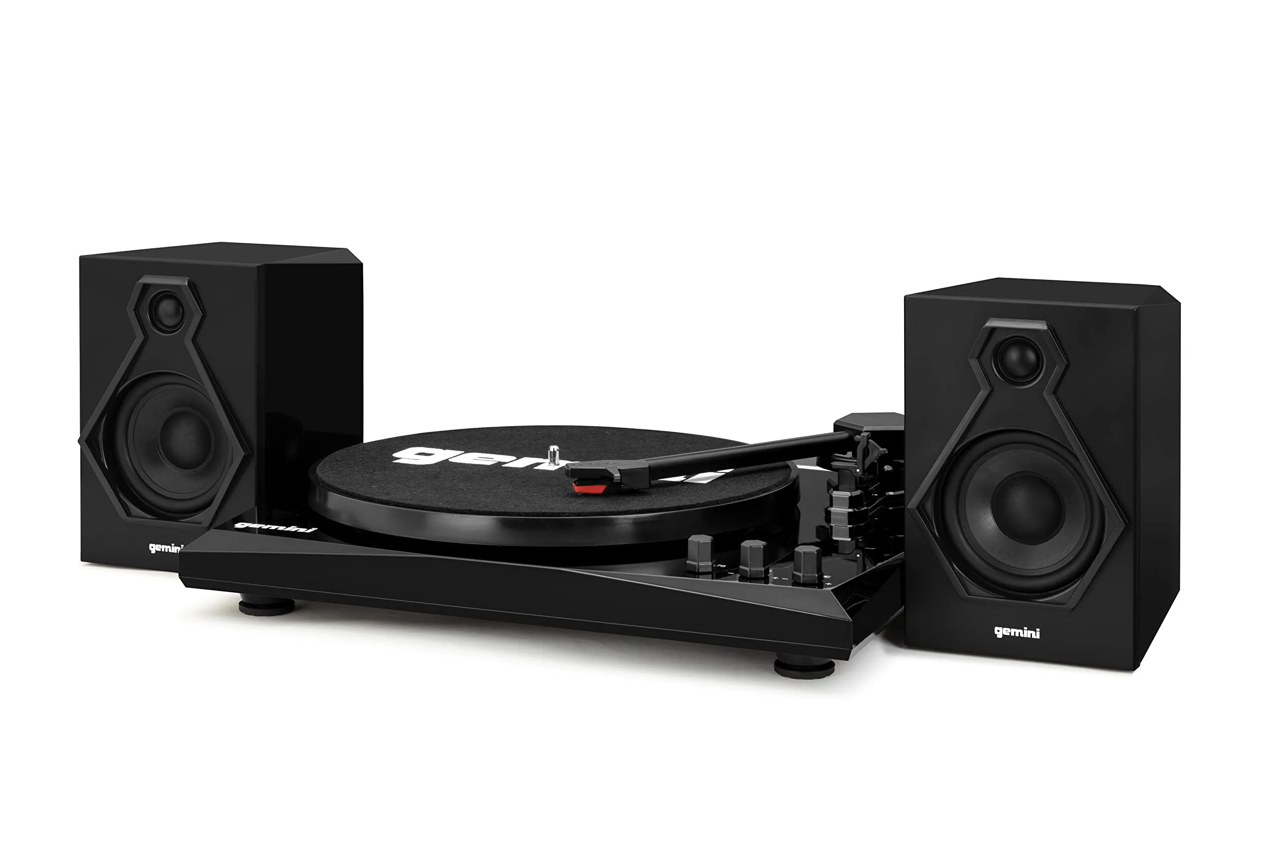 Gemini TT-900-BR Turntable Music System Bluetooth Speakers