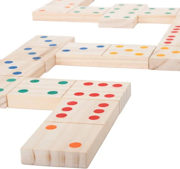 Toy Time Giant Wooden Dominoes Set