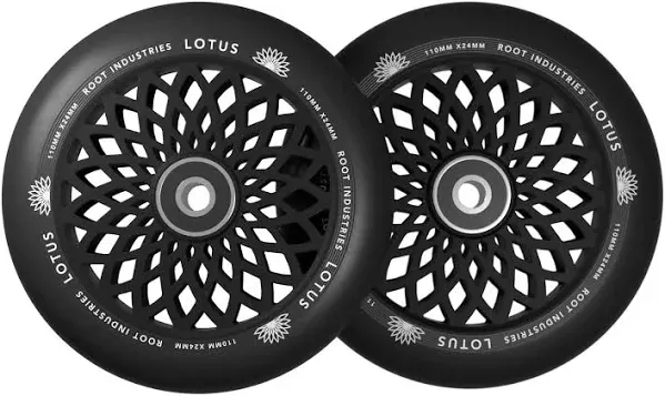 Root Industries 110mm X 24mm Lotus Wheels - Black (Pair)