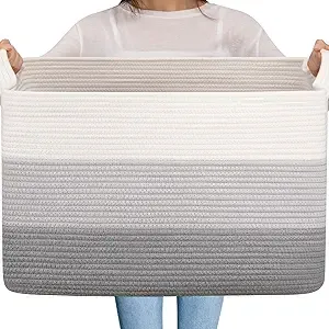 OIAHOMY Extra Large Blanket Basket