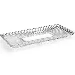 Mikasa Estate Crystal Glass Rectangular Serving Decorative Tray, 14.75 Inch