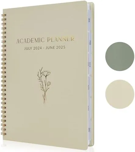 Simplified 2024-2025 Academic Planner - A Beautiful 7&#034; x 10&#034; Daily Beige