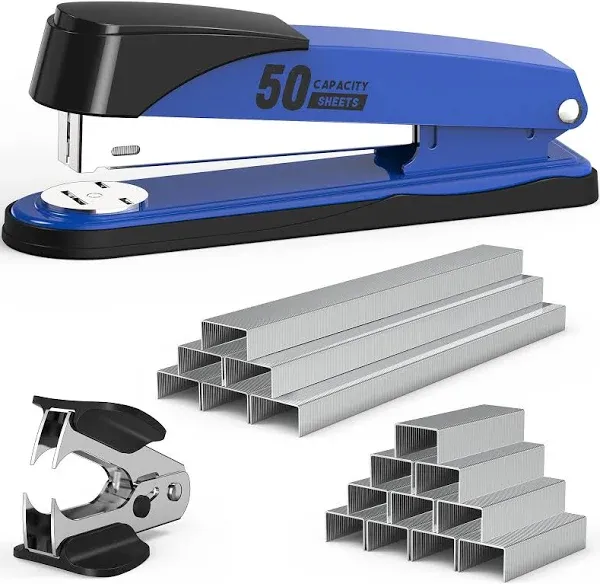 Metal Stapler Heavy Duty 50 Sheet Capacity with 1750 Staples and Staple Remover,