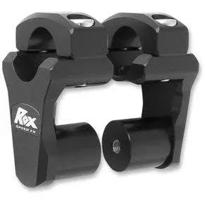 Rox Universal Black Anodized 2 Inch Pivoting Handlebar Riser For 7/8 Bars Clamp