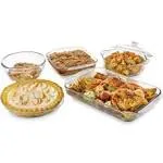 Libbey Baker&#039;s Basics 5-Piece Glass Casserole Baking Dish Set with 1 Cover