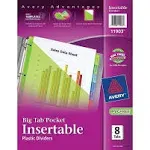 AVERY Insertable Big Tab Plastic Dividers