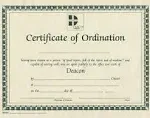 Certificate Of Ordination Deacon