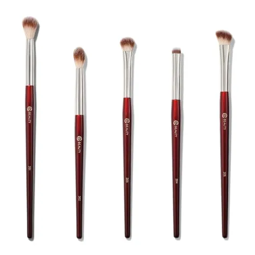 BK BEAUTY - ESSENTIALS EYE BRUSH SET (5PC) - Professional Eye Makeup Brushes for Blending, Smudging, & Defining | Premium Eyeshadow Brush Set for Flawless Eye Looks