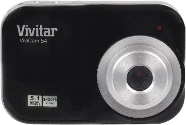 Vivitar ViviCam 54 Snap A Pic 5.1 Megapixels Black Digital Camera 1.5&#034; screen