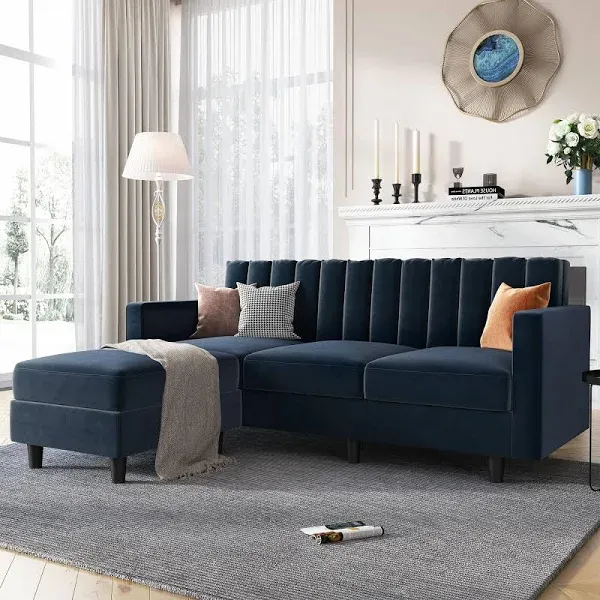 Honbay 3-Seat L-Shaped Sectional Sofa