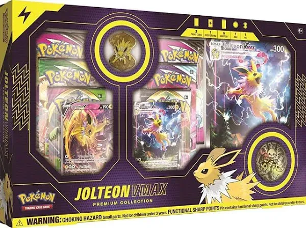 Pokémon TCG Jolteon VMAX Premium Collection Box New Factory Sealed READ BELOW