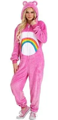 CARE BEAR Cheer Bear One-Piece Adult Pajamas