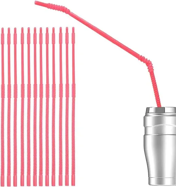 Reusable 22-Inch BPA-Free Drinking Straws - Perfect for Kids &amp; Events, 12 Pack