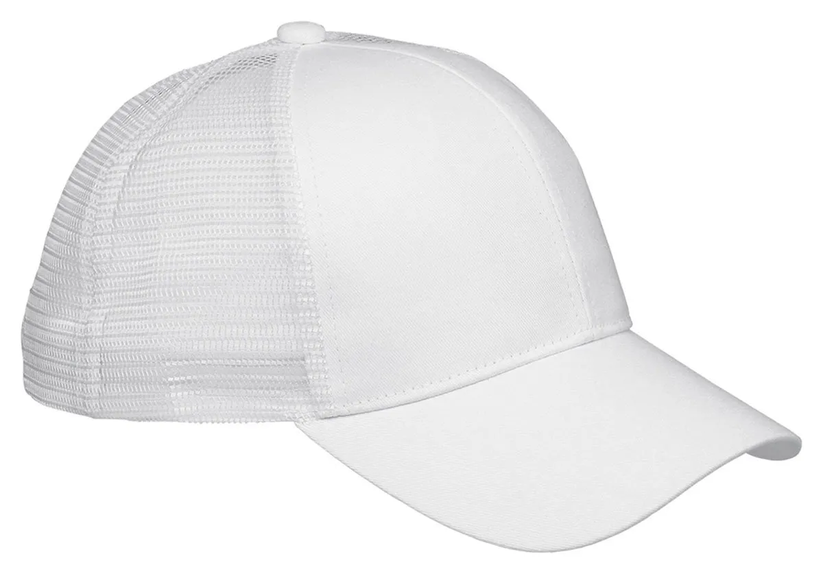 Big Accessories BX019 6-Panel Structured Trucker Cap