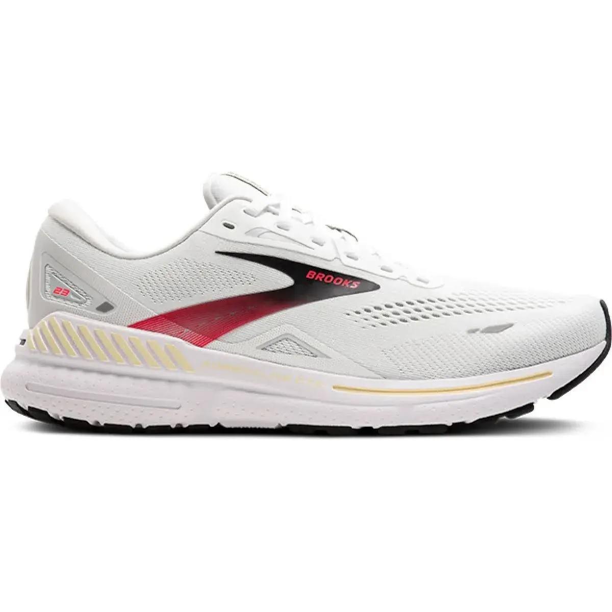 Brooks Men's Adrenaline GTS 23 White Cream Pink, Size 12