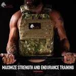 WOLF TACTICAL Adjustable Weighted Vest – WODs, Strength and Endurance Training, Fitness Workouts, Running (Blue)