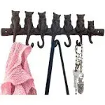 7 Cats Cast Iron Wall Hanger  Decorative Cast Iron Wall Hook Rack  Vintage