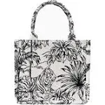 arge capacity handbag linen cotton flower embroidery retro exquisite doodle L