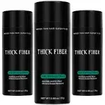 Hair Building Fibers for Thinning Hair &amp; Bald Spots (BLACK, Pack of 3) - 25g ...