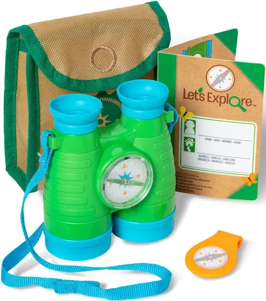 Melissa &amp; Doug Let’s Explore Binoculars &amp; Compass 4 Piece Play Set