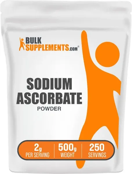 BulkSupplements Pure Ascorbic Acid (Vitamin C) Powder (250 grams)