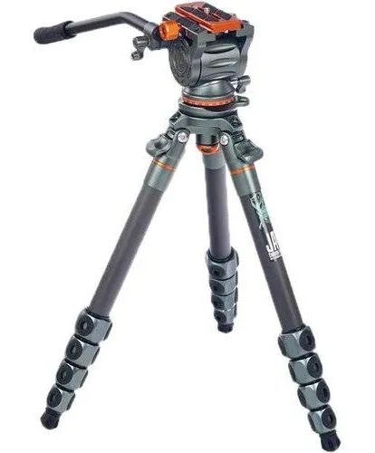 3 Legged Thing Jay Carbon Fiber Tripod with Quick Leveling Base and AirHed Cine-S Fluid Head System