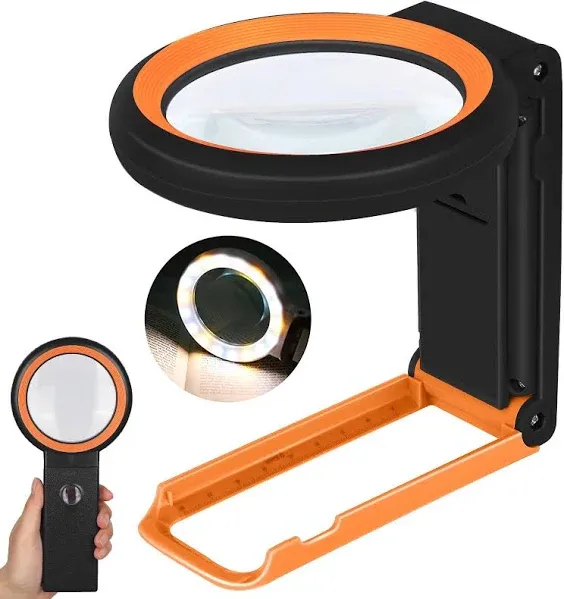 Foldable Magnifying Glass with Light