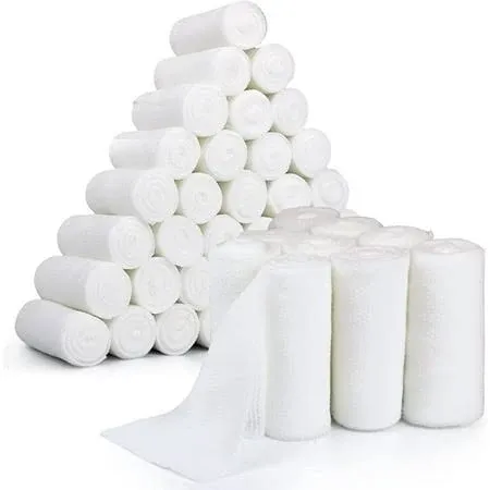 MEDca Gauze Bandage Rolls 2 in x 4.1 Yards Per Roll of Medical Grade Gauze Bandage and Stretch Bandage Wrapping for Dressing All Types of