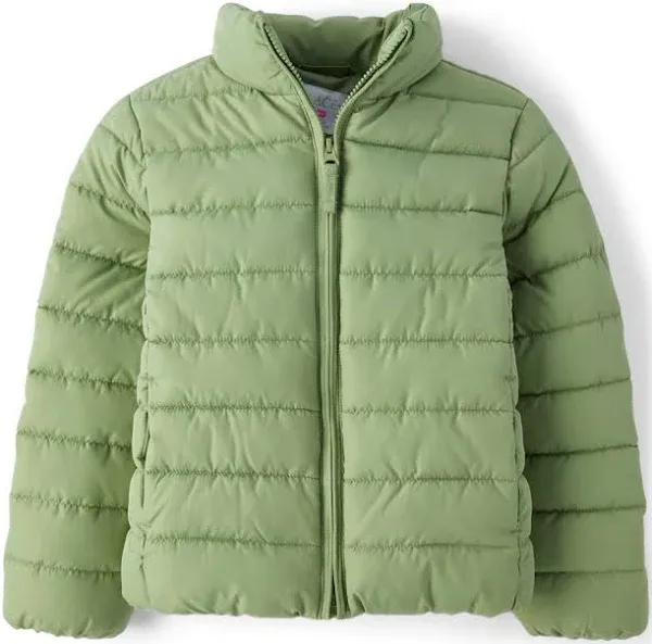 The Children's Place Girls' Medium Weight Wind-Resistant, Water-Resistant Puffer Jacket