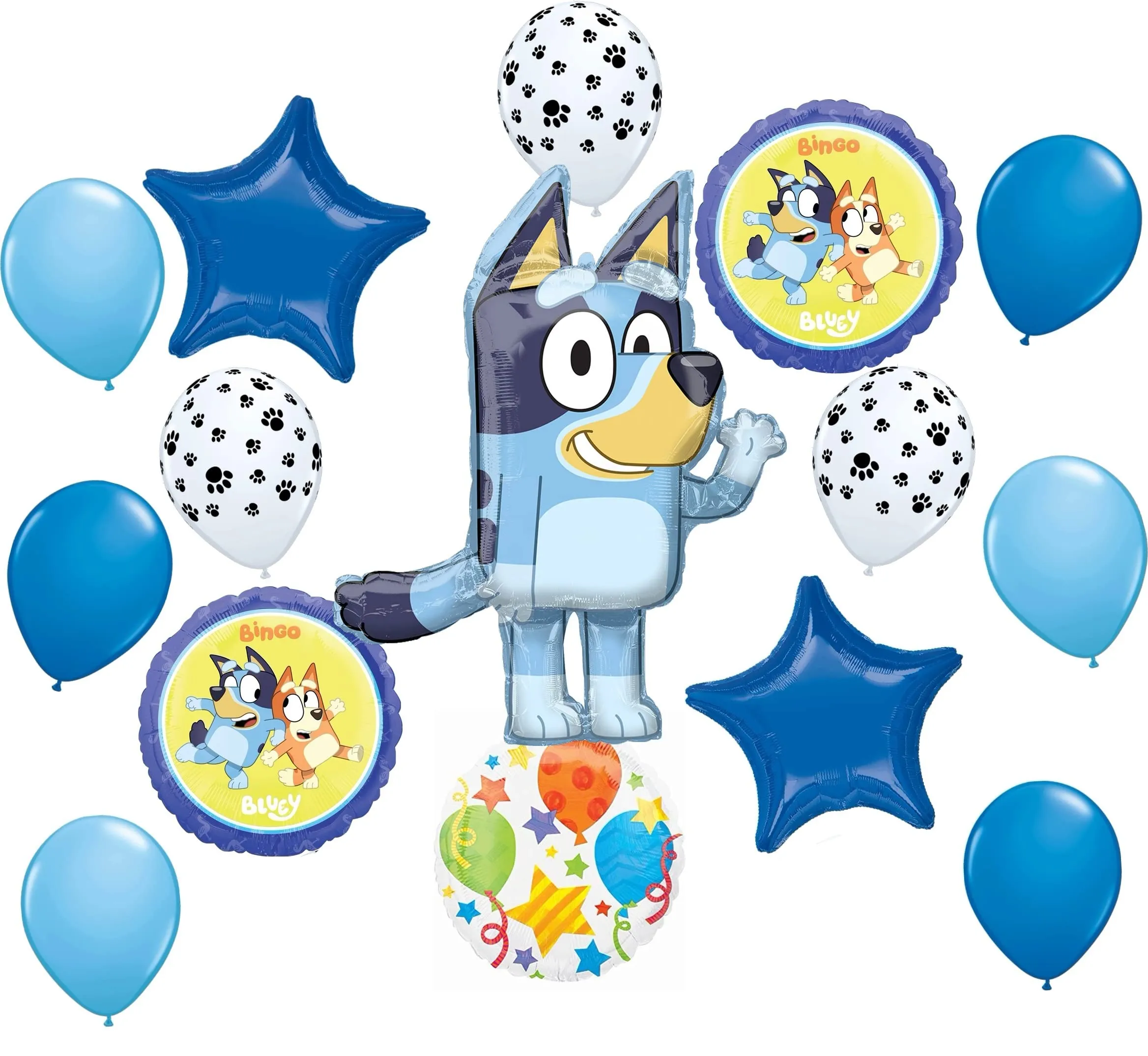 Anagram Blueys Birthday Party Supplies Balloon Bouquet Decorations