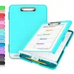 Sooez Clipboard with Storage, High Capacity Nursing Clipboards with Pen Holder, Heavy Duty Plastic Storage Clipboard with Low PR