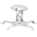 Vivo Universal Adjustable White Ceiling Projector / Projection Mount Extending Arms