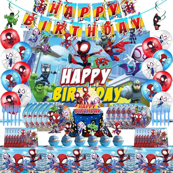 Spidey and His Amazing Friends Birthday Party Supplies Spidey Party Balloons ...