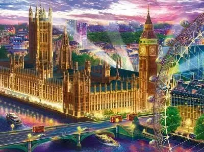 SunsOut Jigsaw Puzzle &#034;London Evening&#034; 1000 Piece Made in USA NEW 20x27&#034;