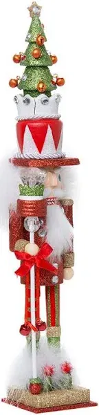 Kurt Adler HA0220 Hollywood Tree Hat Nutcracker, 15-Inch, Red And Green