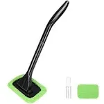 XINDELL Windshield Cleaning Tool Microfiber Cloth Car Window Cleanser Brush Detachable Handle, Auto Glass Wiper, INT