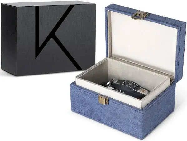 KK6M-BL Premium Faraday Box - Ultimate Signal Blocking and Key Fob Blue-2 