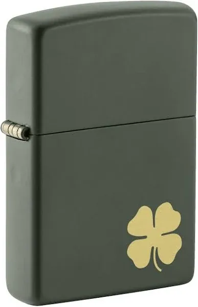 Zippo Windproof Lucky Clover Lighter with Four-Leaf Clover, 49796, New In Box