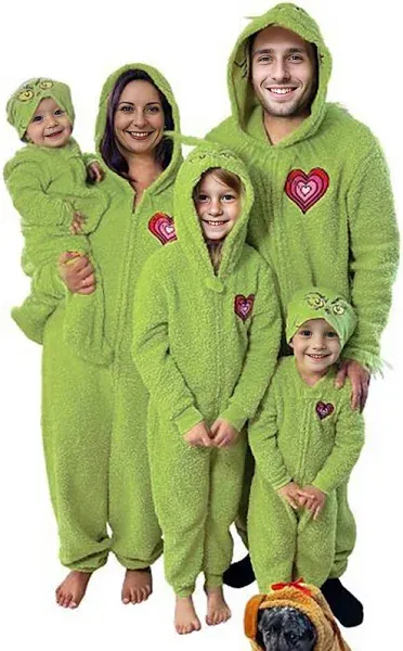 Dr. Seuss Grinch Christmas Matching Family Pajamas Union Suit