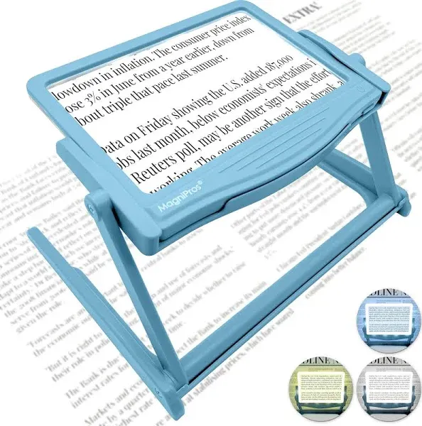 5X LED Page Magnifier with Detachable HandsFree Stand for Reading Fine Print