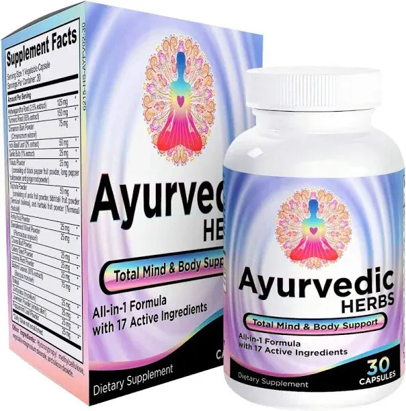 Ayurvedic Herbs (All-in-1) Supplement Formula Pills - Ayurveda Mind, Body &amp; Spir