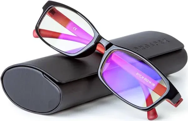 Prospek Blue Light Filter Glasses Computer Reading Red Black Professional S117_M