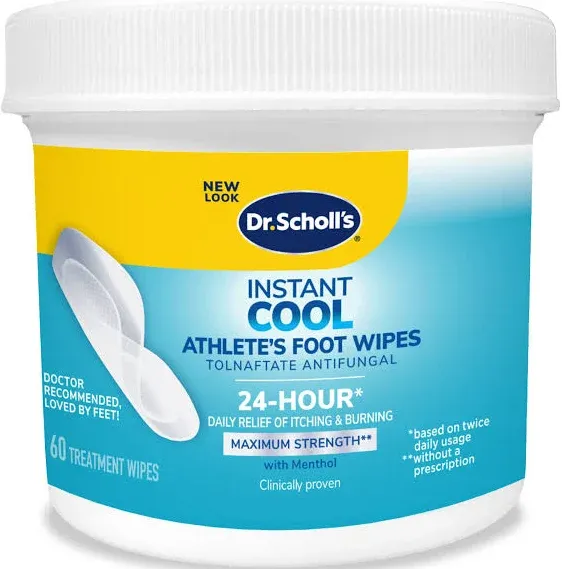 Dr. Scholl's Instant Cool Athlete's Foot Treatment Wipes