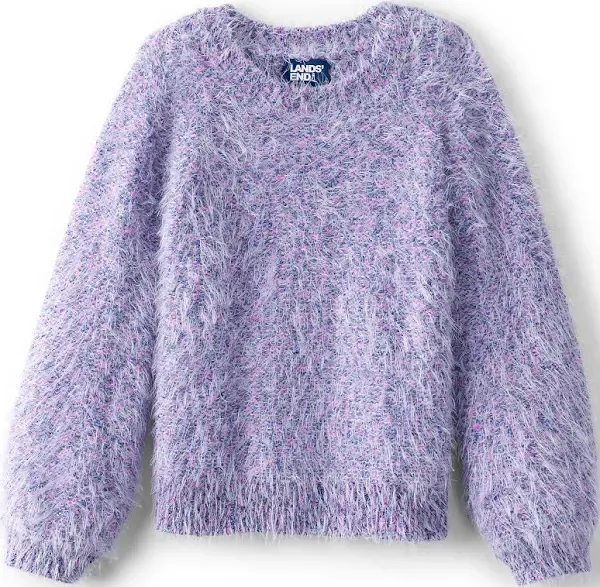 Lands' End Girls' Chenille Blouson Sleeve Sweater