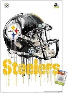 Trends International NFL Pittsburgh Steelers Drip Helmet Wall Poster