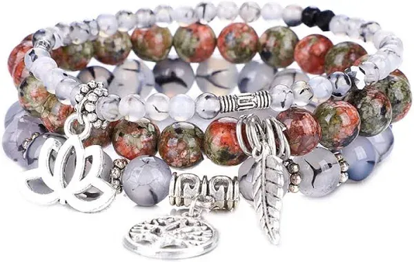 Tree of Life Yoga Healing Stone Bracelet