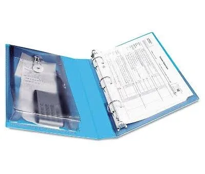 Avery 1" Mini Durable View Binder, Round Ring, Aqua, 175 Sheets