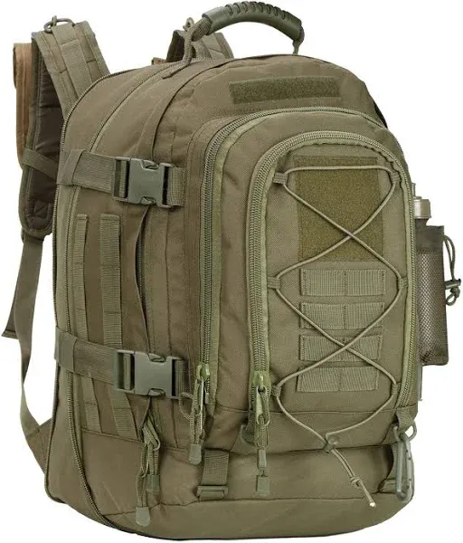 Large Tactical Backpack for Men Military Backpack with DIY System for Travel, Work,Camping,Hunting,Hiking,Sports (GREEN)